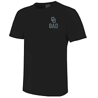 Men's  Black Oklahoma Sooners Father's Day Mascot Overlay T-Shirt