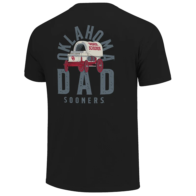 T-shirt noir pour homme avec logo mascotte des Oklahoma Sooners la fête pères