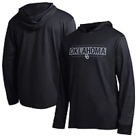 Men's Champion  Black Oklahoma Sooners Gradient All-Star Long Sleeve Hooded T-Shirt
