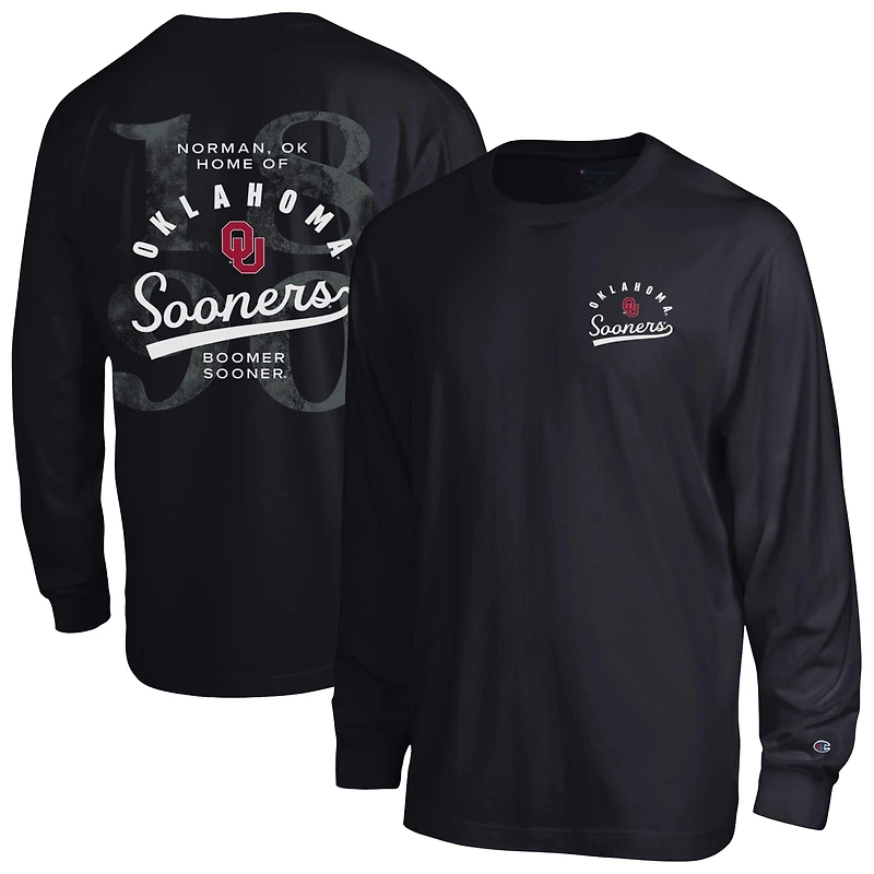 Men's Champion  Black Oklahoma Sooners Laminated All-Star Long Sleeve T-Shirt