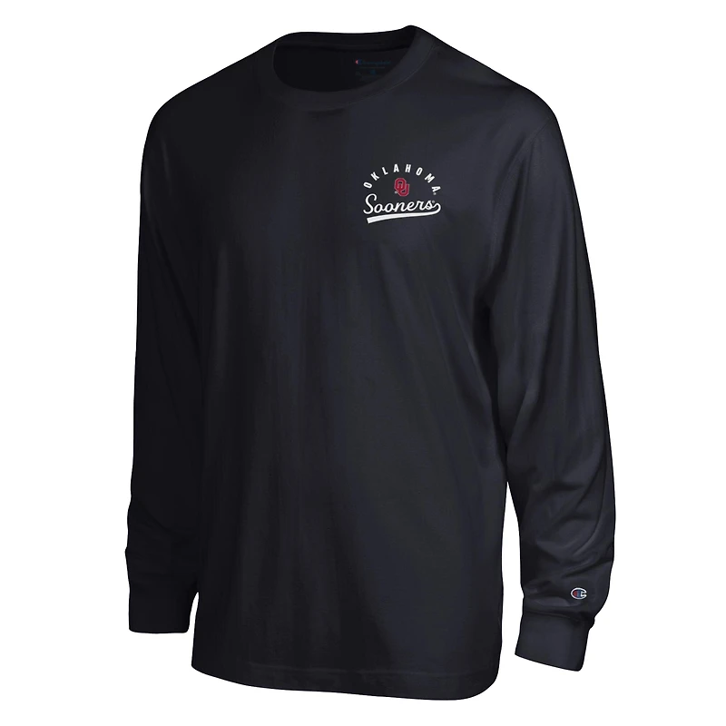 Men's Champion  Black Oklahoma Sooners Laminated All-Star Long Sleeve T-Shirt