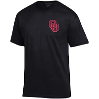 Men's Champion Black Oklahoma Sooners Stack 2-Hit T-Shirt