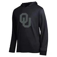 T-shirt à capuche manches longues Champion noir Oklahoma Sooners All-Star pour homme