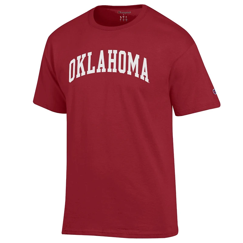 Men's Champion  Crimson Oklahoma Sooners Basic Arch T-Shirt