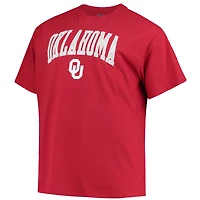 Men's Champion Crimson Oklahoma Sooners Big & Tall Arch Over Wordmark T-Shirt