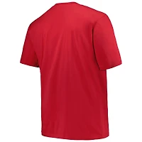 Men's Champion Crimson Oklahoma Sooners Big & Tall Football Helmet T-Shirt