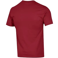 Men's Champion Crimson Oklahoma Sooners Red River Rivalry Slogan T-Shirt