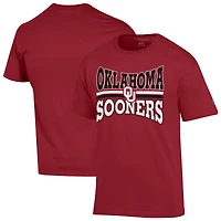 Men's Champion  Crimson Oklahoma Sooners Team Zoom T-Shirt