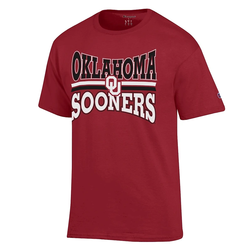 Men's Champion  Crimson Oklahoma Sooners Team Zoom T-Shirt