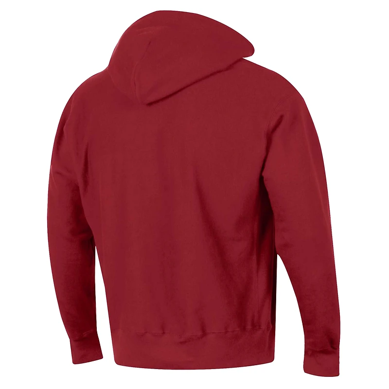 Sweat à capuche tissage inversé Champion Crimson Oklahoma Sooners Vault Late Night pour hommes