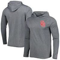 Men's Champion Gray Oklahoma Sooners Hoodie Long Sleeve T-Shirt