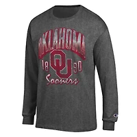 Men's Champion  Heather Charcoal Oklahoma Sooners Bold Long-Sleeve T-Shirt