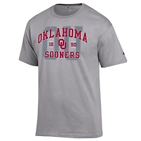 Men's Champion Heather Gray Oklahoma Sooners Varsity T-Shirt