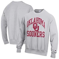 Sweat-shirt à enfiler tissage inversé Late Night Champion Heather Gray Oklahoma Sooners pour hommes