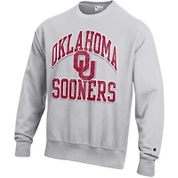 Sweat-shirt à enfiler tissage inversé Late Night Champion Heather Gray Oklahoma Sooners pour hommes