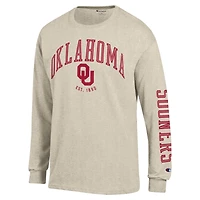 T-shirt à manches longues Champion Heather Oatmeal Oklahoma Sooners Neutral Arch pour homme