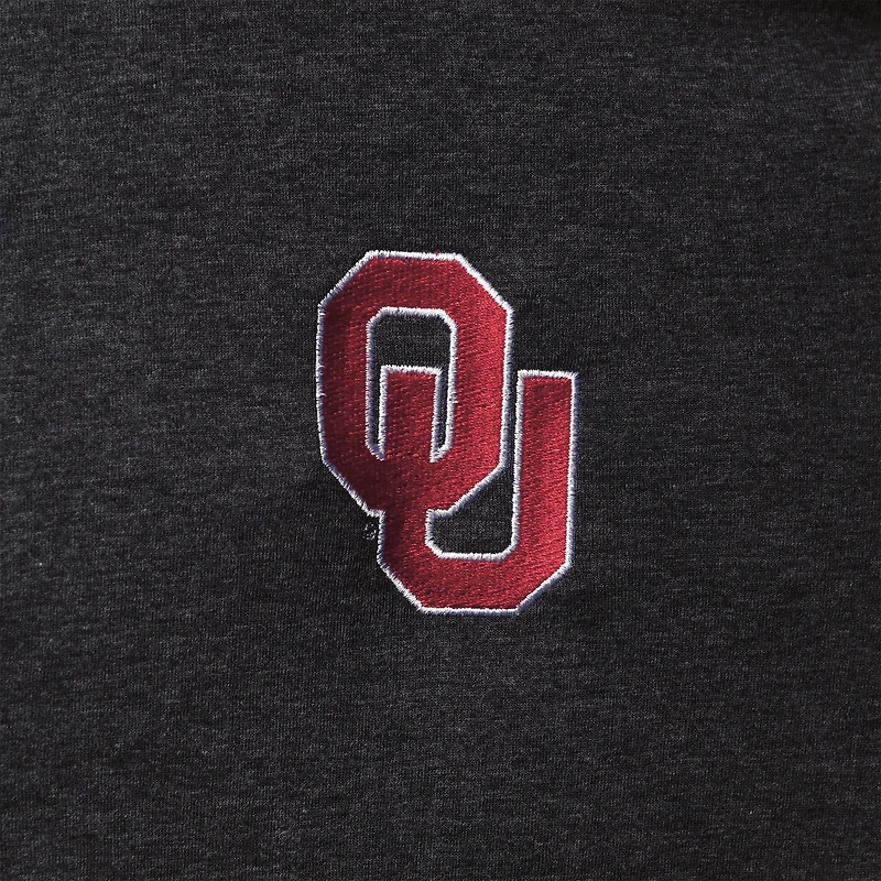 Men's Champion Heathered Black Oklahoma Sooners Field Day Team Quarter-Zip Jacket