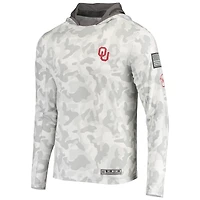 Colosseum Arctic Camo Oklahoma Sooners OHT Military Appreciation Sweat à capuche manches longues pour homme