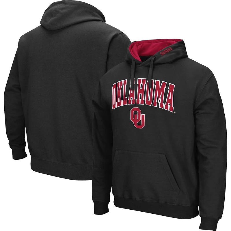 Sweat à capuche Colosseum noir pour homme avec logo et arche des Oklahoma Sooners