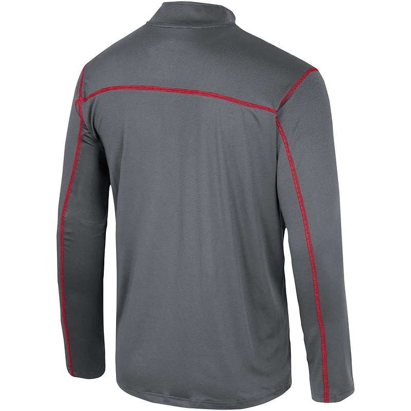 Men's Colosseum Black Oklahoma Sooners Cameron Quarter-Zip Windshirt