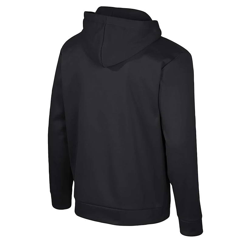 Men's Colosseum  Black Oklahoma Sooners Quarter-Zip Hoodie