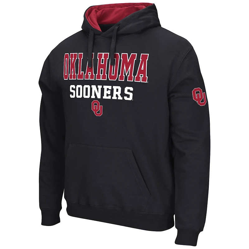 Men's Colosseum Black Oklahoma Sooners Sunrise Pullover Hoodie