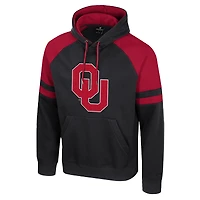 Sweat à capuche raglan Todd pour homme Colosseum Black Oklahoma Sooners