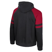 Men's Colosseum  Black Oklahoma Sooners Todd Raglan Pullover Hoodie