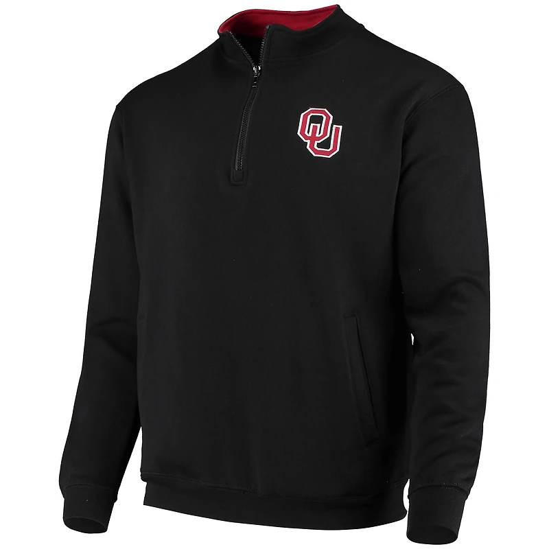 Colosseum Black Oklahoma Sooners Tortugas Logo Veste à quart de zip pour homme