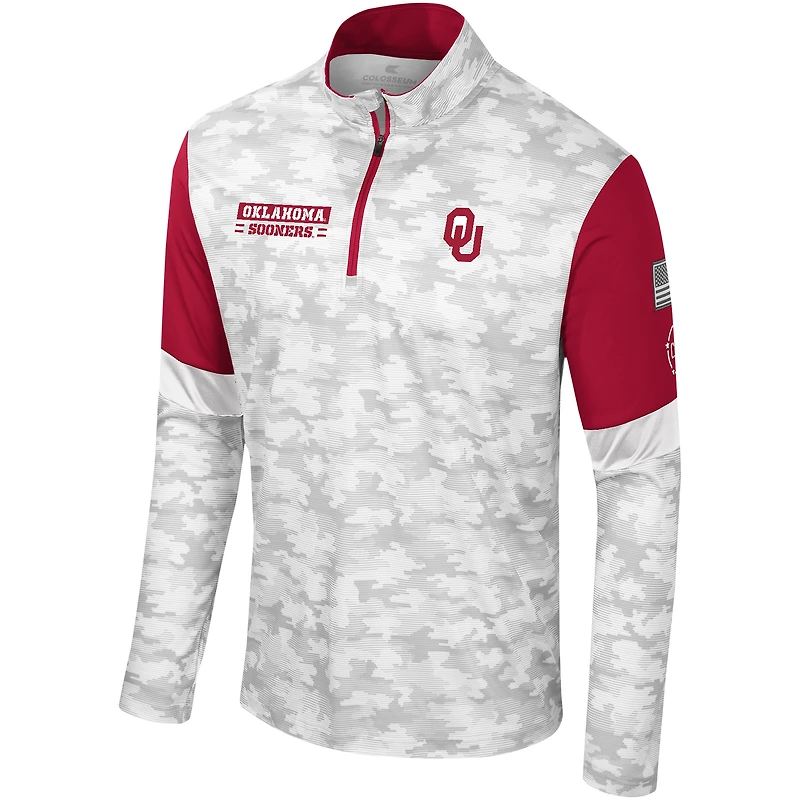 Coupe-vent à quart de zip Colosseum Camo Oklahoma Sooners OHT Military Appreciation Tomahawk pour hommes