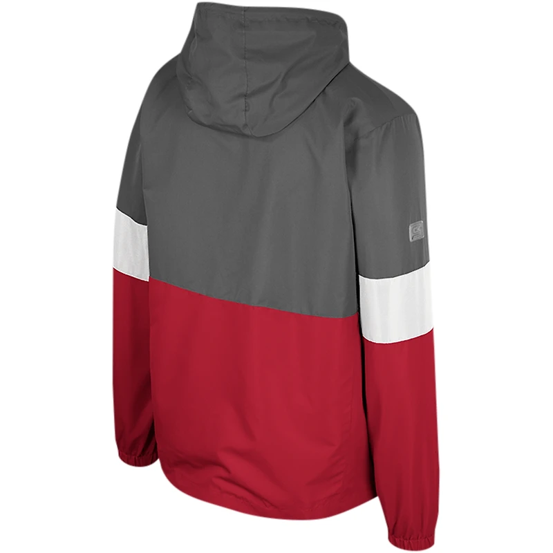 Veste entièrement zippée Colosseum Charcoal Oklahoma Sooners Miles pour hommes
