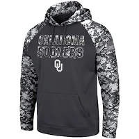 Colosseum Charcoal Oklahoma Sooners OHT Military Appreciation Digital Camo Sweat à capuche pour homme