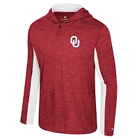 Men's Colosseum Crimson Oklahoma Sooners Always Sunny Quarter-Zip Hoodie