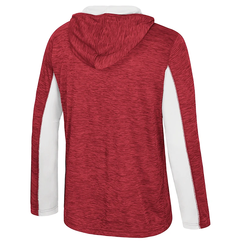 Men's Colosseum Crimson Oklahoma Sooners Always Sunny Quarter-Zip Hoodie