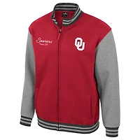 Veste universitaire entièrement zippée Ambi-Turner Colosseum Crimson Oklahoma Sooners pour homme