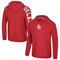 T-shirt à capuche raglan manches longues pour homme Colosseum Crimson Oklahoma Sooners de retour aux affaires