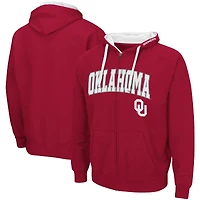 Sweat à capuche zippé Colosseum Crimson Oklahoma Sooners pour homme, grandes tailles
