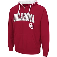 Sweat à capuche zippé Colosseum Crimson Oklahoma Sooners pour homme, grandes tailles