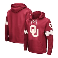 Chandail à capuchon lacets de hockey Colosseum Crimson Oklahoma Sooners Big & Tall pour hommes