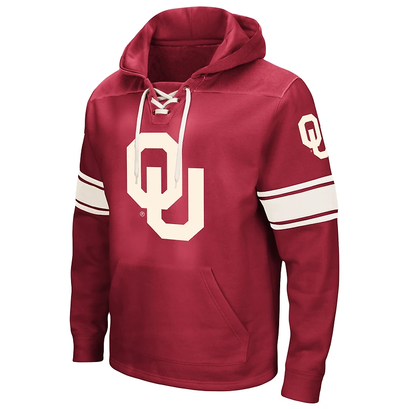 Chandail à capuchon lacets de hockey Colosseum Crimson Oklahoma Sooners Big & Tall pour hommes