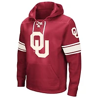 Chandail à capuchon lacets de hockey Colosseum Crimson Oklahoma Sooners Big & Tall pour hommes