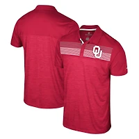 Men's Colosseum Crimson Oklahoma Sooners Big & Tall Langmore Polo