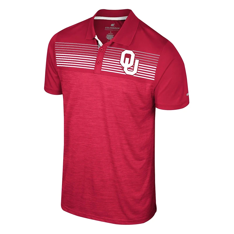 Men's Colosseum Crimson Oklahoma Sooners Big & Tall Langmore Polo