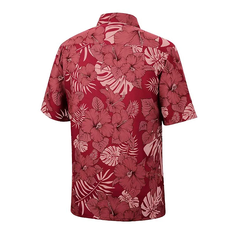 Chemise boutonnée Colosseum Crimson Oklahoma Sooners Dude Camp pour homme