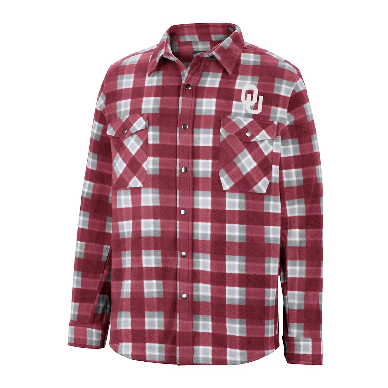 Veste Colosseum Crimson Oklahoma Sooners Ellis Full-Snap pour homme