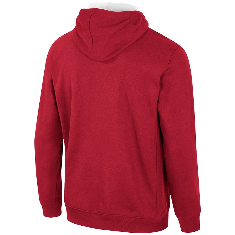 Men's Colosseum Crimson Oklahoma Sooners Half-Zip Hoodie