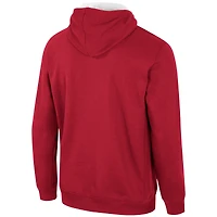 Men's Colosseum Crimson Oklahoma Sooners Half-Zip Hoodie