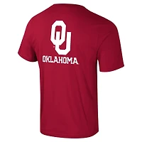 T-shirt Colosseum Crimson Oklahoma Sooners Logo Lockup 2-Hit Active Blend pour hommes