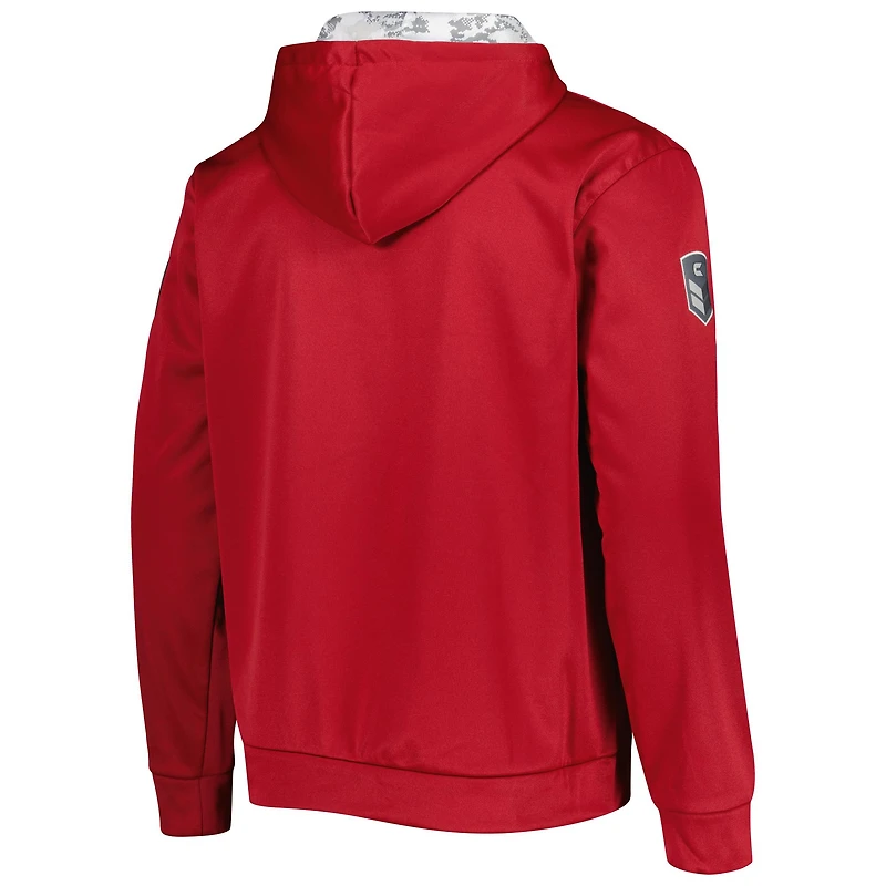 Men's Colosseum Crimson Oklahoma Sooners OHT Military Appreciation Team Color Pullover Hoodie