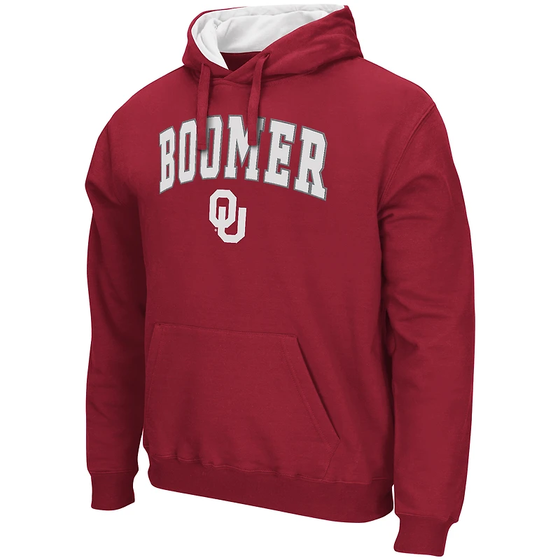 Men's Colosseum  Crimson Oklahoma Sooners Rally Cry Fleece Hoodie